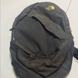 The North Face gold and Black Backpack- Isabella backpack